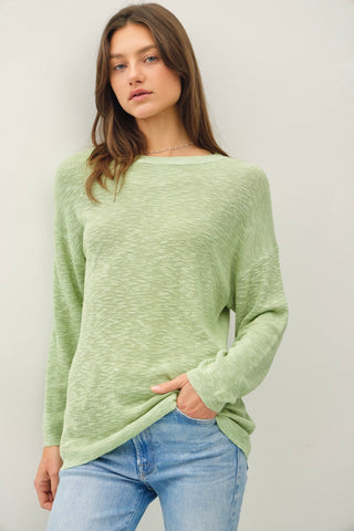 Lightweight Slub Sweater Apple