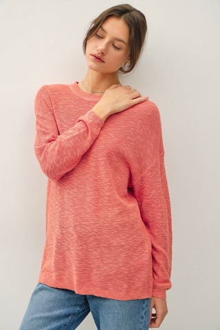Lightweight Slub Sweater Poppy