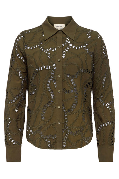 ELLERY Eyelet L/S Blouse