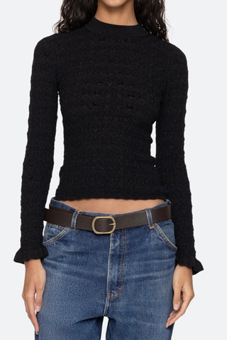 RUBY Knit L/S Top Black