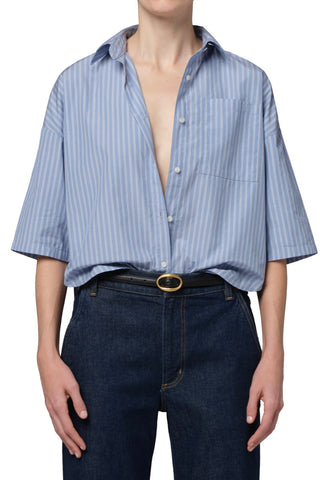 FRANCES Crop Button Up (Kindred Stripe)