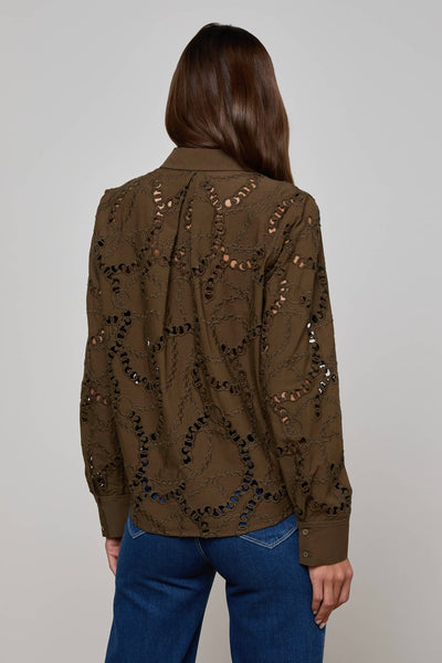 ELLERY Eyelet L/S Blouse
