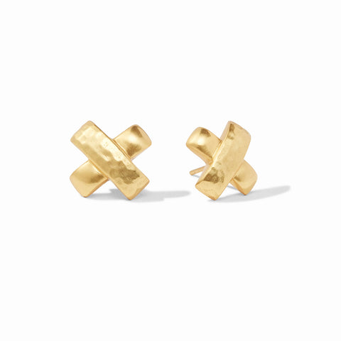 CATALINA X Stud Earrings Gold