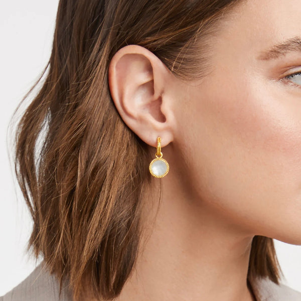 Fleur-De-Lis Hoop & Charm Earring