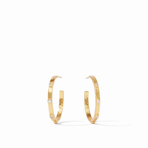 CRESCENT Stone Hoop M