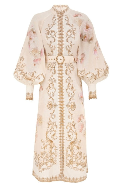 Hypnotic Buttoned Midi Dress
