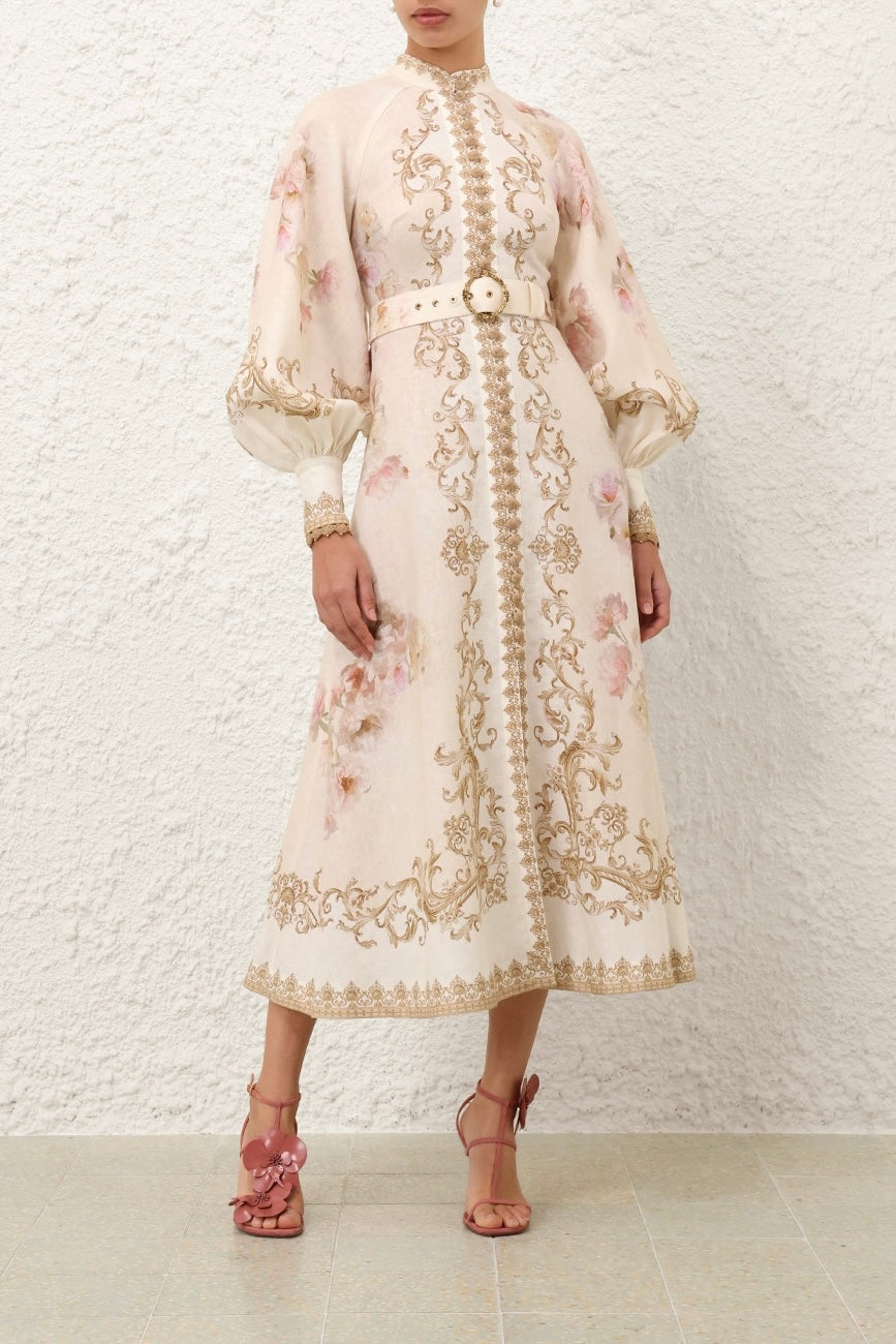 Hypnotic Buttoned Midi Dress