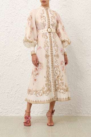 Hypnotic Buttoned Midi Dress