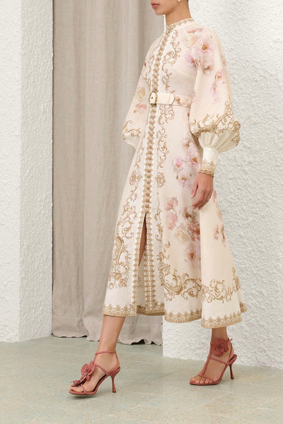 Hypnotic Buttoned Midi Dress