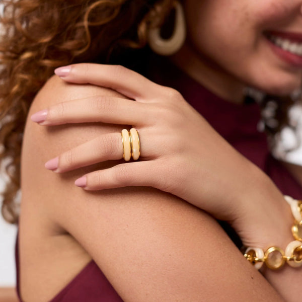 CARNABY Duet Ring Ivory