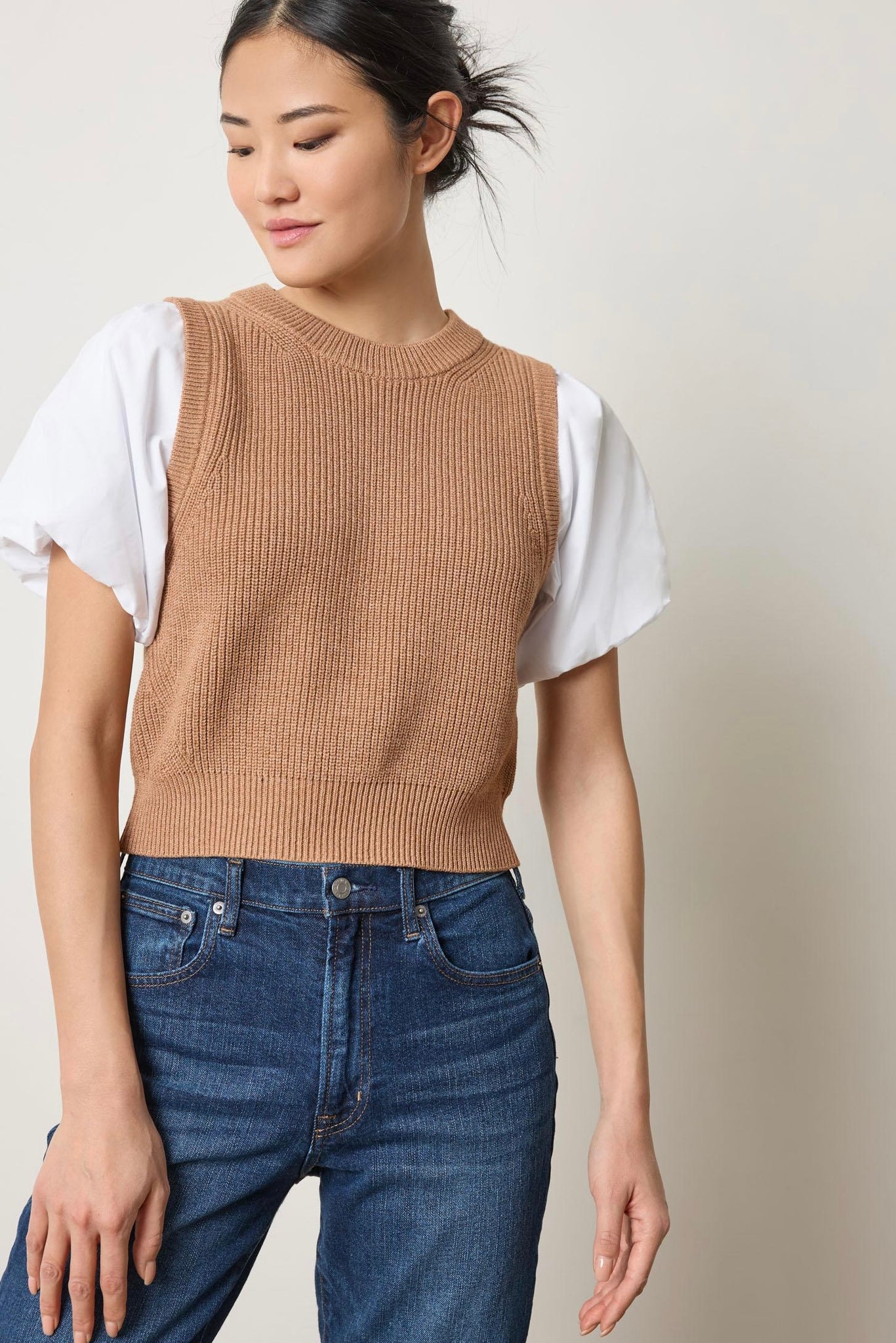 Mixed Media Pullover Sweater