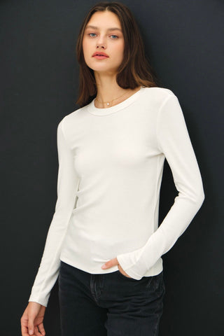 Crew Neck Long Sleeve Ivory