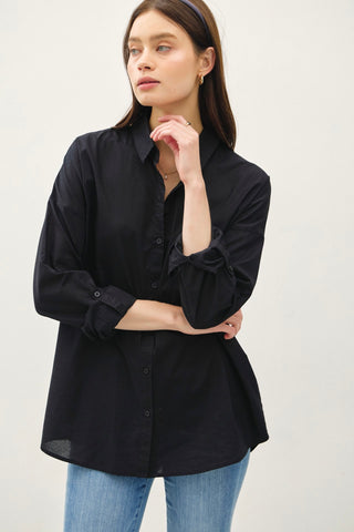 Oversized Button-down Black
