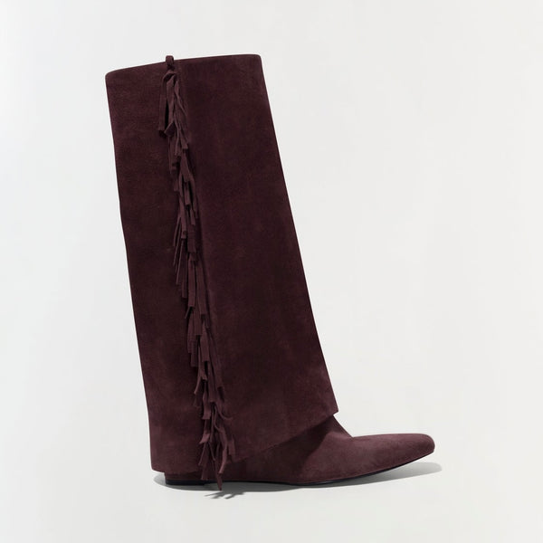 QUINN Suede Fringe Boot