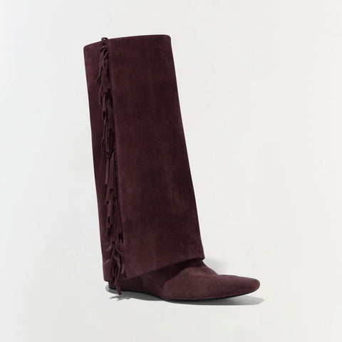 QUINN Suede Fringe Boot
