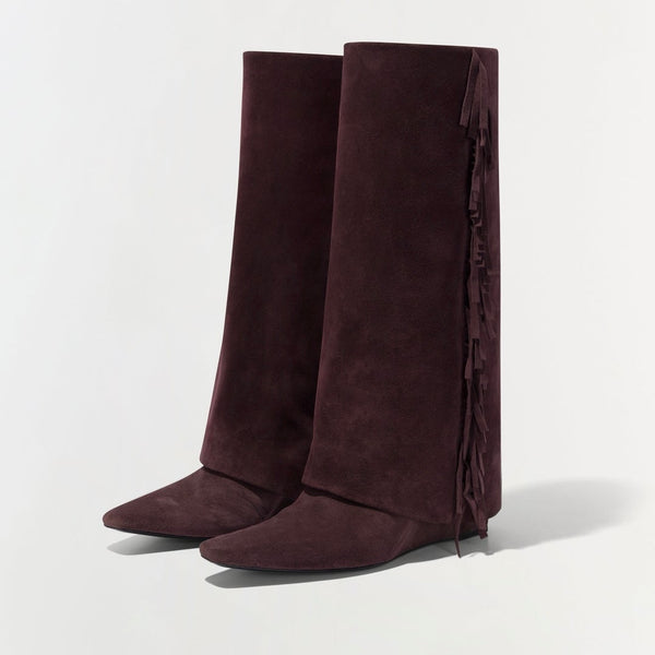 QUINN Suede Fringe Boot