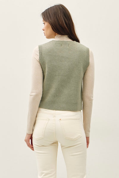 Crewneck Sweater Vest Fern