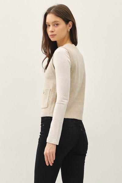 Crewneck Sweater Vest Oatmeal