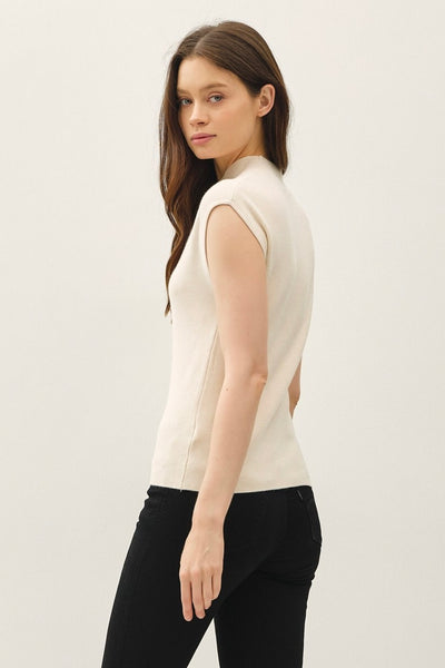 Cap Sleeve Sweater (Taupe)