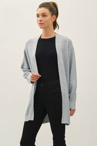 Open Cardigan Heather Grey