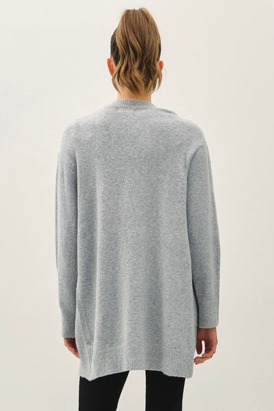 Open Cardigan Heather Grey