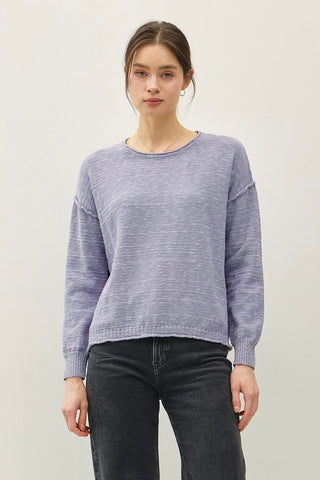 Drop Shoulder Sweater (Soft Peri)