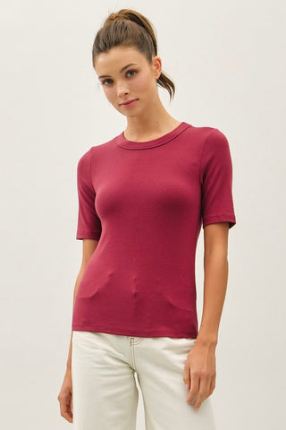 Soft S/S Tee (Burgundy)