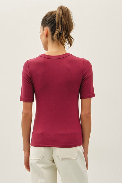 Soft S/S Tee (Burgundy)