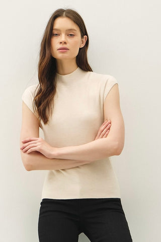Cap Sleeve Sweater (Taupe)
