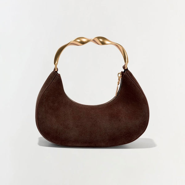 NIXI Suede Twist Handle Bag