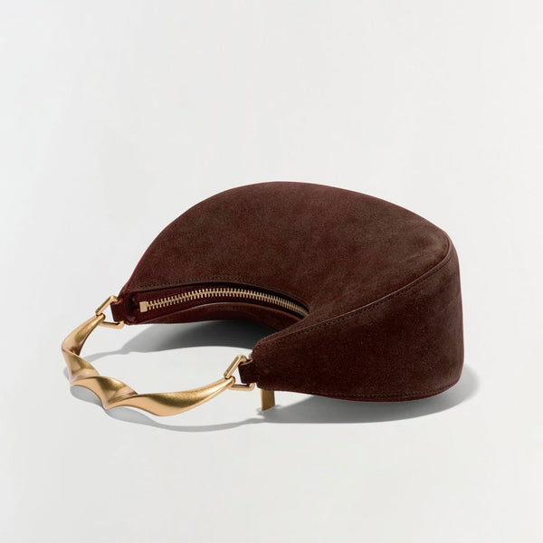 NIXI Suede Twist Handle Bag