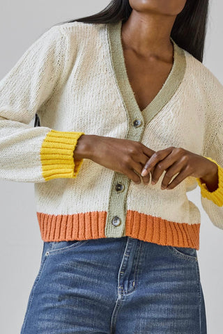 Contrast Trim Cardigan