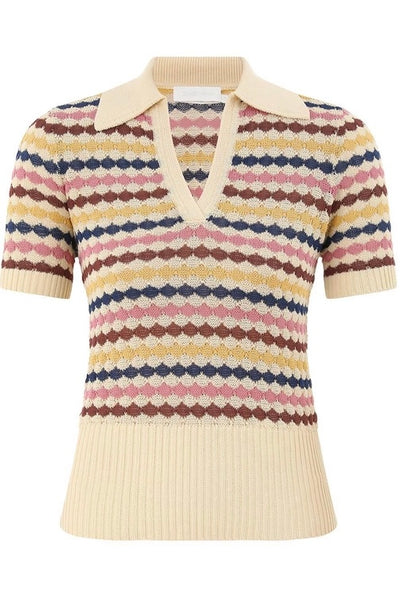 Awaken Scallop Knit Polo