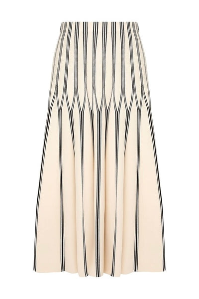 Rebellion Striped Midi Skirt