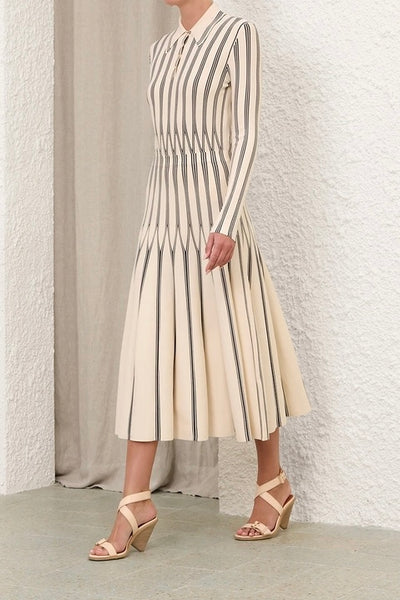 Rebellion Striped Midi Skirt