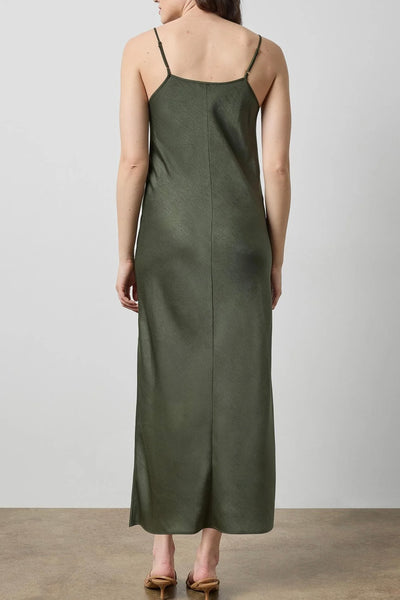 Crepe Satin Bias Maxi Dress