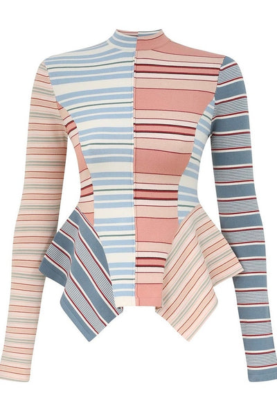 Rebellion Spliced Stripe Top