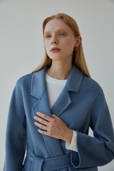 Classic Wrap Coat (Lt Blue)