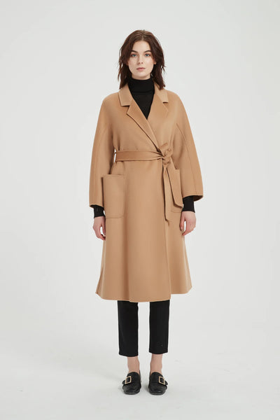 Classic Wrap Coat (Camel)