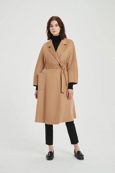 Classic Wrap Coat (Camel)