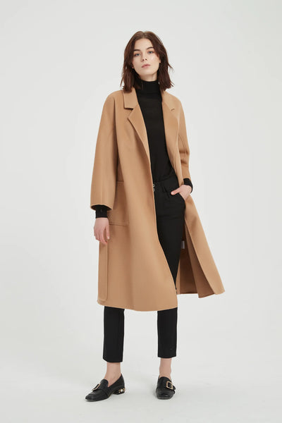 Classic Wrap Coat (Camel)