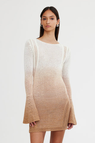 Orly LONG SLEEVE DRESS Biscuit