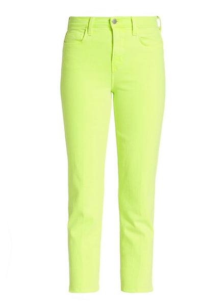ALEXIA H/R Crop Jean Lime