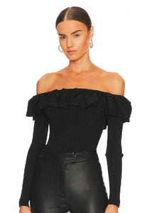 ISABELLE Ruched Off Shoulder Top