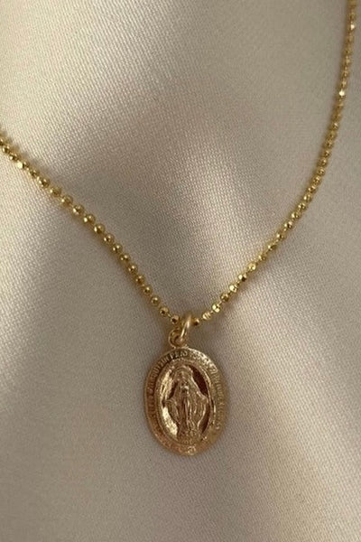 Mini Mary Charm Necklace