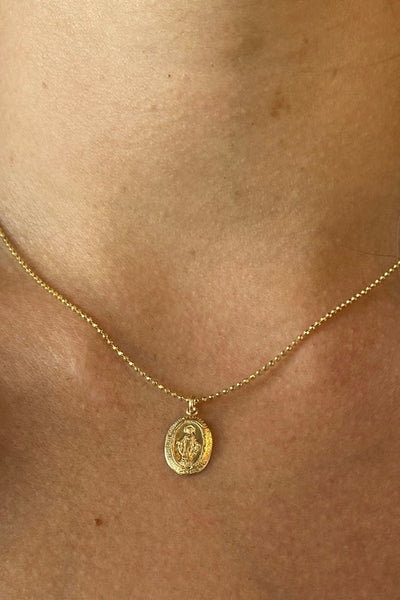 Mini Mary Charm Necklace